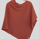 Poncho - merino lambswool burnt orange wrap 