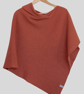 Poncho - merino lambswool burnt orange wrap  - Image 1