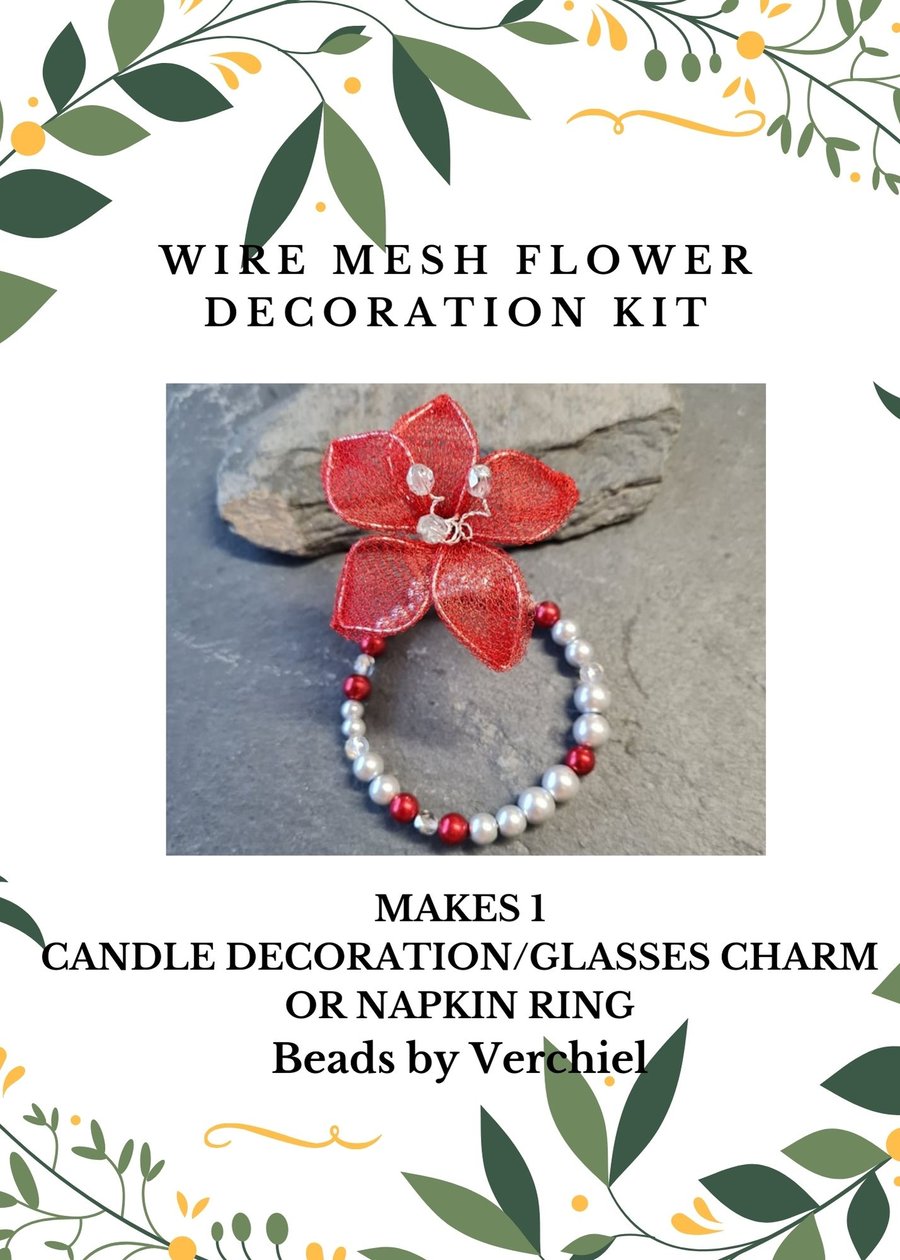 Wire Mesh Flower ornament KIT 