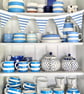 BLUE and WHITE STRIPED BUNTING - double-sided, 7 flags - Image 6