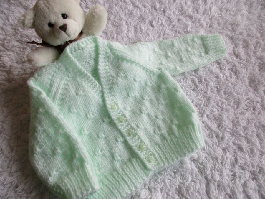 16" Baby Boys Knots V Neck Cardigan