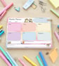 Kawaii Cat Weekly Planner Pad Pastel Feline Desk Organizer, Undated To Do List  - Image 2