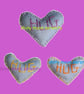 Pocket Hug Large, Felt Light Blue with Purple stitching - Image 3