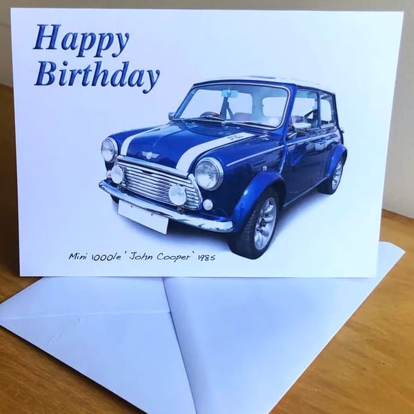Mini1000le 'John Cooper' edition 1985- Greeting Cards for the Mini enthusiast