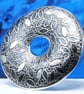 Leaf Pattern Brooch, Nature Inspired Handmade Silver Brooch, Leaf, Berries, No.3 - Image 1