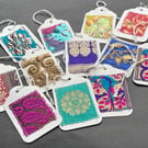 Sari embellished gift tags 