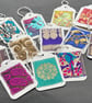 Sari embellished gift tags 