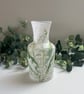 Decoupage Glass Vase: Lily of the Valley, Upcycled