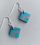 Small square dangly earrings - Image 2