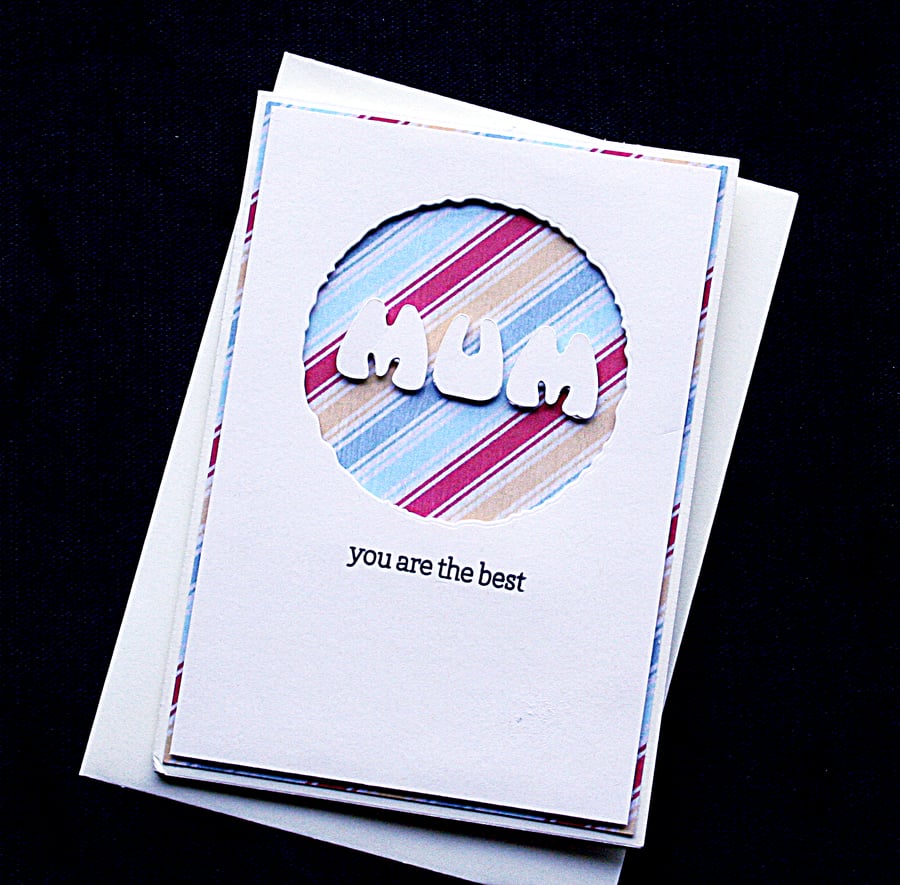 Best Mum - Handcrafted Mothers Day Card - dr17-0019