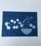 Kintsugi Botanical Cyanotype Art, Original Art, Japanese themed Artwork - Image 5