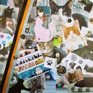 Cat junk journal or scrapbook ephemera bundle