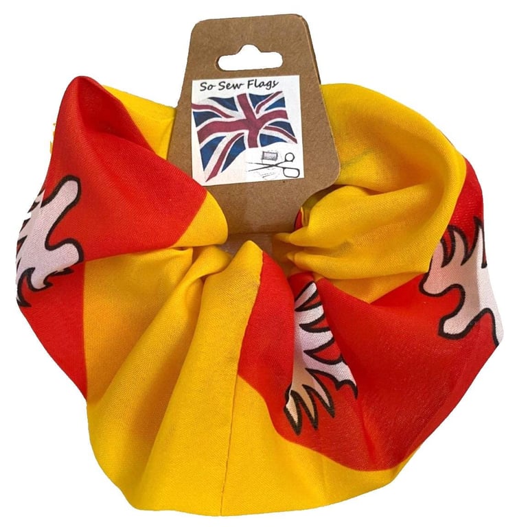 Lorraine France Flag Hair Scrunchie Scrunchies Accessory Band Elastic