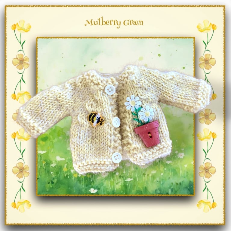 Honey Bees and Daisies Cardigan 