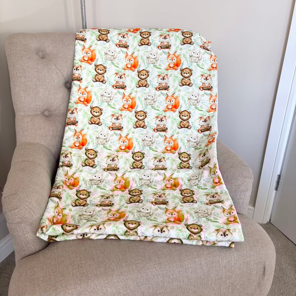 Brushed Cotton Woodland Blanket