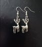 Silver stag charm dangle earrings  - Image 5
