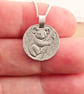 Koala Engraved Sterling Silver Coin Necklace - Image 10