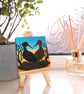 Sold Ukraine Art, Storks of Peace Mini Painting - small original acrylic artwork