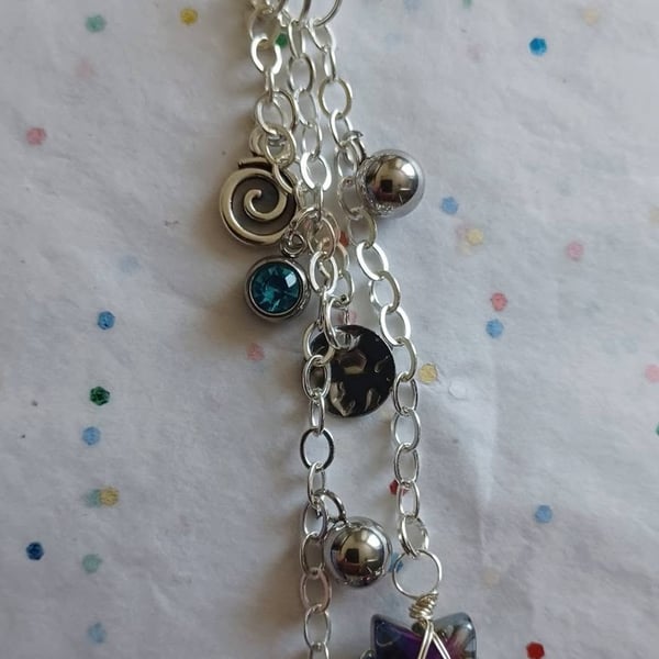 Handmade Bag Charm Wire Wrapped Stars