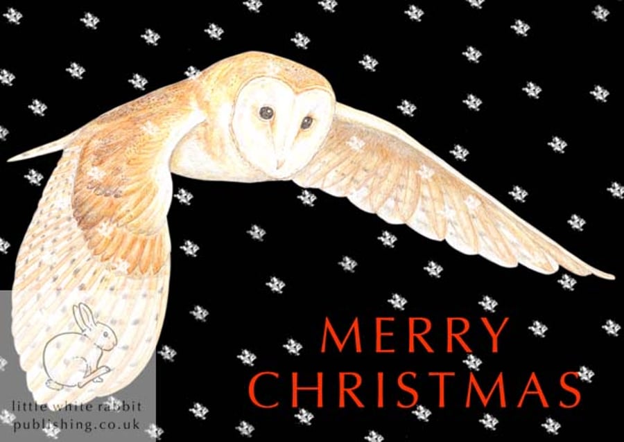 Flying Owl - Christmas Card
