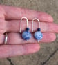 Earrings - Blue sodalite and hematite silver drop earrings, argentium silver  - Image 3