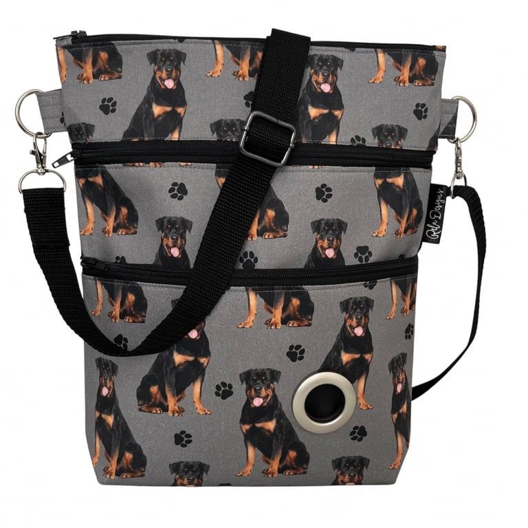Dog walking bag, Rottweilers 