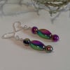 Heamotite Rainbow Sterling Silver Earrings