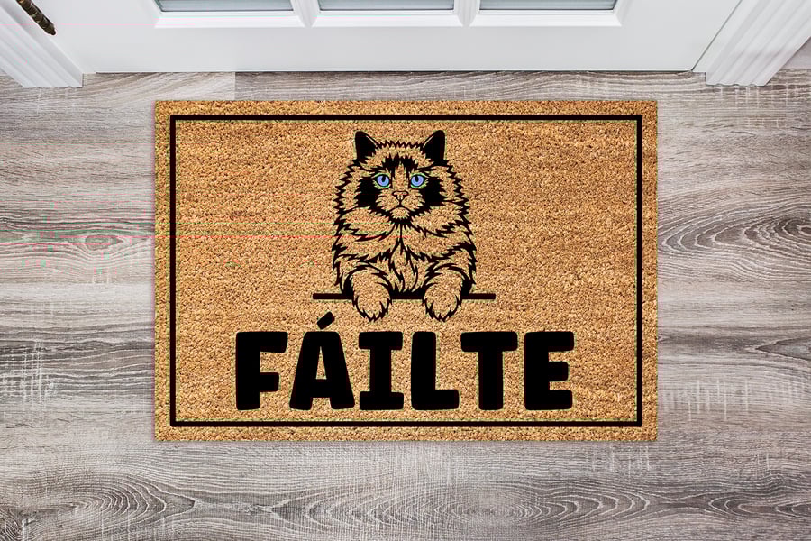 Ragdoll Cat Door Mat - Personalised Ragdoll Cat Welcome Mat - 3 Sizes