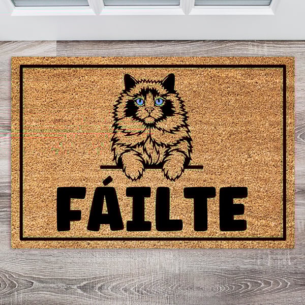 Ragdoll Cat Door Mat - Personalised Ragdoll Cat Welcome Mat - 3 Sizes