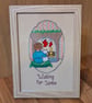 Waiting for Santa – Handmade Framed Christmas Cross Stitch - Folksy