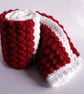 Cozy and Cute: Extra Thick Red and White Crochet Christmas Baby Blanket - Image 4