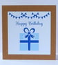 'Colourful Card' Men's Birthday Present with Blue Bunting Card 