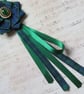 Regency Tartan Jewel Hair Clip – Scottish Tartan Ruffle & Ribbon - Image 2