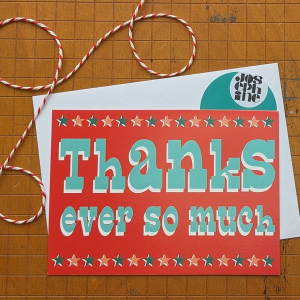 Thanks Ever So Much Circus card