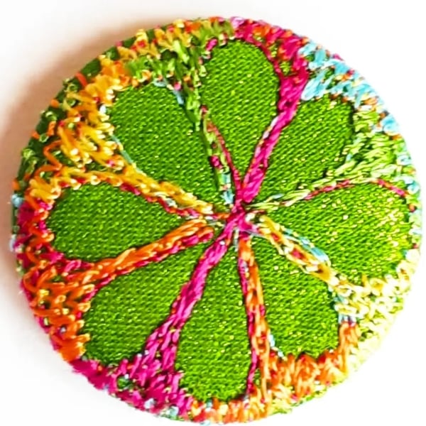 Buttons 1 inch button Hand Dyed Silks and Cottons Free Machine Embroidery Button