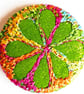 Buttons 1 inch button Hand Dyed Silks and Cottons Free Machine Embroidery Button