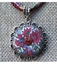 Liberty fabric cabochon pendant necklace - Image 1