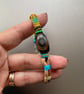 Handcrafted Tibet Dzi Agate Chunky Men's Bracelet (wrist size 20.5cm)