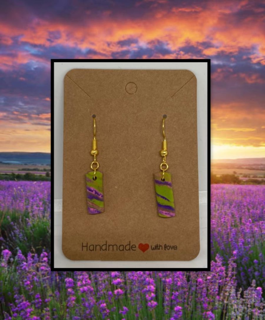 Outlet Lavender fields drop earrings