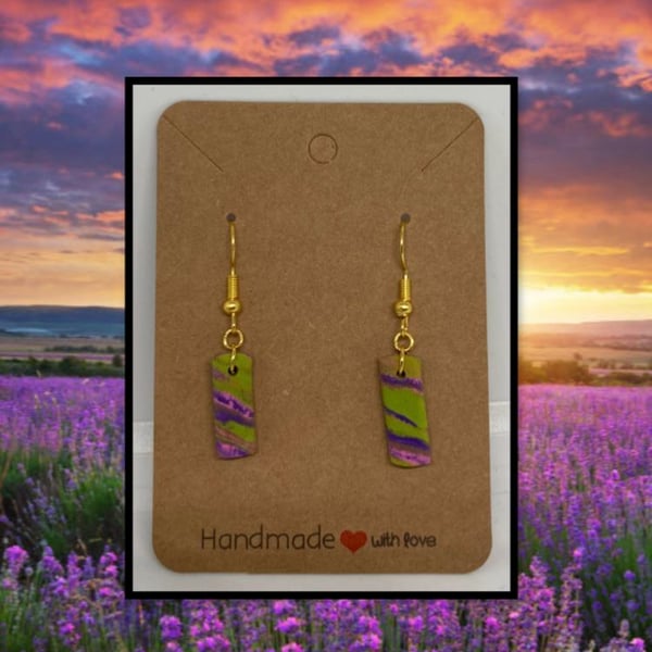 Outlet Lavender fields drop earrings