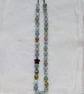 Beryl morganite necklace with howlite star on knotted cord - Image 4