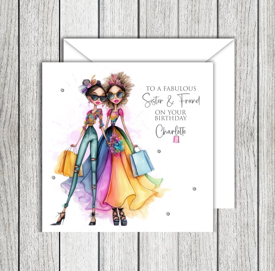 Fabulous Sister & Friend, Sister  Birthday Card female