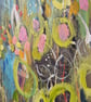 'An afternoon rain shower' mix medium- floral abstract- original painting - Image 5