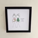 Best Friends Sea Glass Gift - Besties For Life Shadow Box - Handmade Friendship 