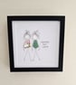 Best Friends Sea Glass Gift - Besties For Life Shadow Box - Handmade Friendship 