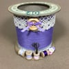 Purple Haze Cotton Reel Style Storage Pot