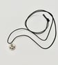 Silver Anchor Pendant on leather cord - Image 2