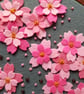 Blossom Layered Felt Flowers -handmade unique wall decoration - Image 4