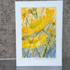 Yellow Daisies. Blank Card. Original Painting 260168 