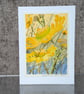 Yellow Daisies. Blank Card. Original Painting 260168 